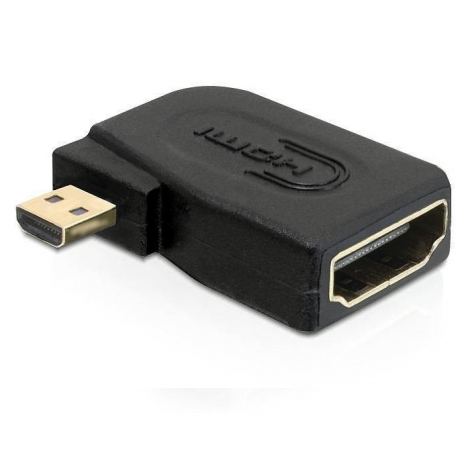 Delock Adaptador HDMI fêmea / Micro-HDMI macho - 90º lateral