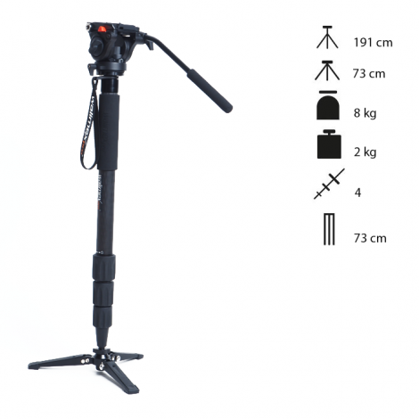 Walimex Pro Monopé Vídeo Carbono com Cabeça MCW-20787