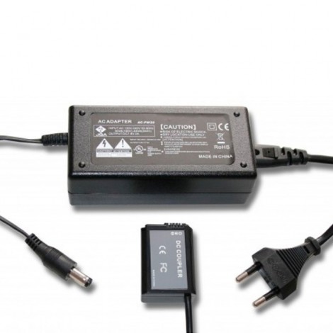 Alimentador para Sony similar ao AC-PW20 com Dummy NP-FW50