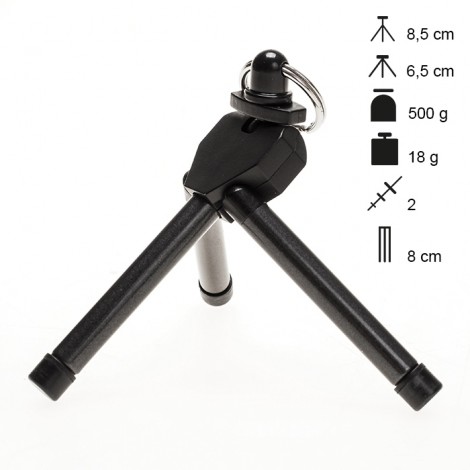 Dörr KiPod Mini-tripé Porta-chaves - Preto