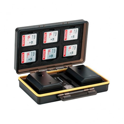 JJC Caixa Protecção para 2x Bateria e Cartões - 6x SD