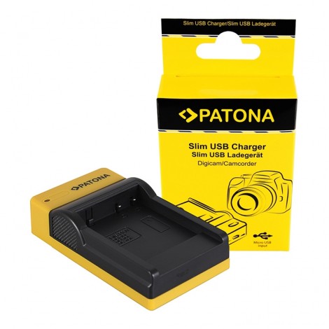 Patona Carregador Slim USB para Baterias Panasonic DMW-BCF10 / BCG10