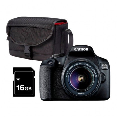 Canon EOS 2000D + 18-55mm III - Kit Viagem