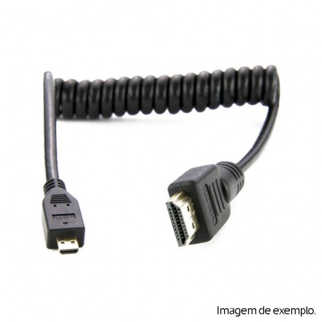 Caruba Cabo HDMI / MicroHDMI em Espiral - 40cm até 110cm