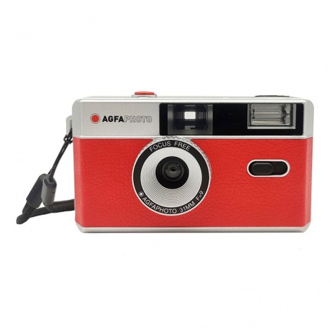 Agfaphoto Câmara Analógica 35mm com Flash - Vermelha