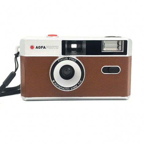 Agfaphoto Câmara Analógica 35mm com Flash - Castanha