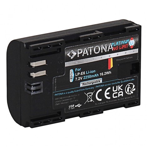 Patona Platinum Bateria LP-E6 com USB-C (2250mAh)