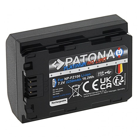 Patona Platinum Bateria NP-FZ100 com USB-C (2250mAh)