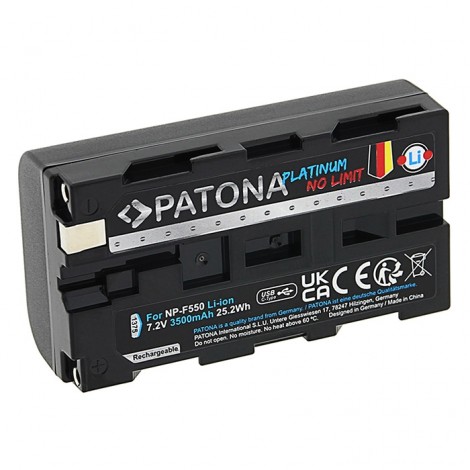 Patona Platinum Bateria NP-F550 com USB-C (3500mAh)