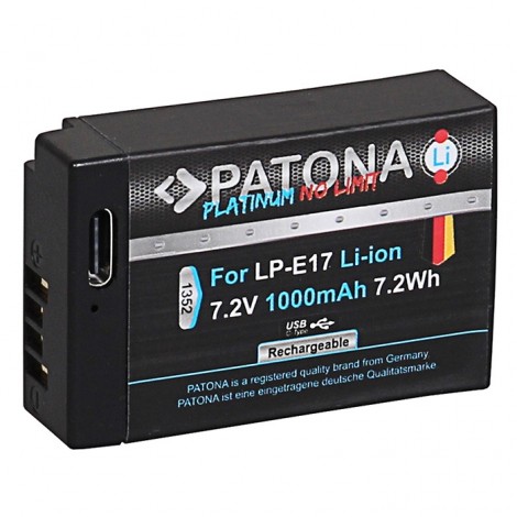 Patona Platinum Bateria LP-E17 com USB-C (1000mAh)