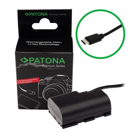 Patona Premium Acoplador Dummy LP-E6 com USB-C 