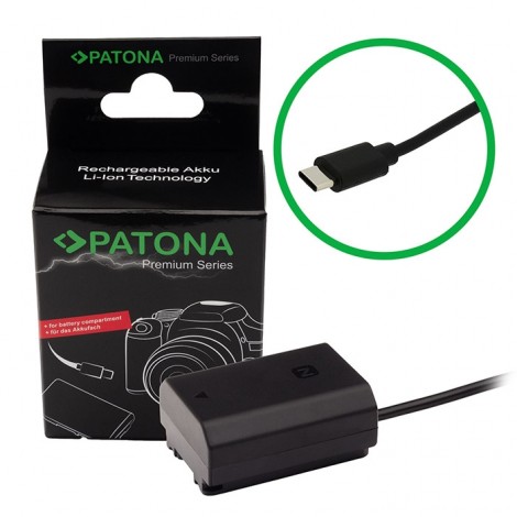 Patona Premium Acoplador Dummy NP-FZ100 com USB-C 