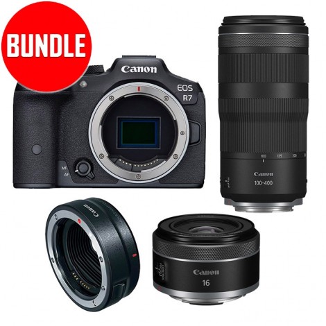 Canon Bundle R7 + 16mm + 100-400mm + Adaptador