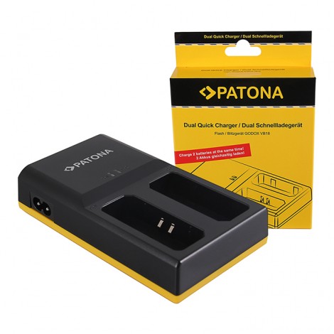 Patona Carregador Duplo para Baterias Godox VB18 / VB19