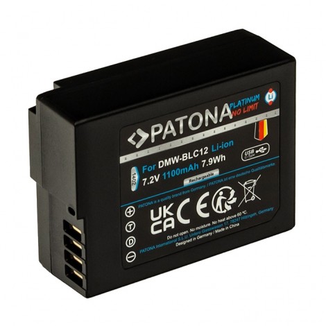 Patona Platinum Bateria DMW-BLC12 com USB-C (1100mAh)