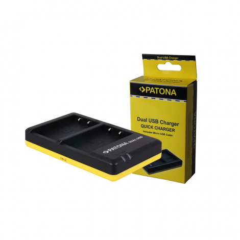Patona Carregador Duplo USB para 2 Baterias Canon BP-511 e compatíveis