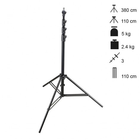 Godox 380F - Tripé de Estúdio Heavy-Duty 110-380cm