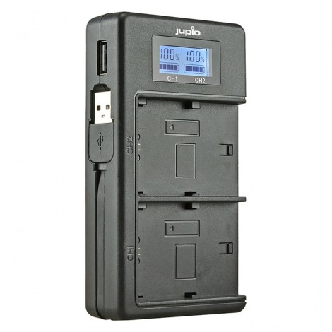 Jupio Carregador USB Duplo LCD para LP-E6(N)