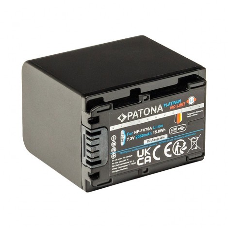 Patona Platinum Bateria NP-FV70A com USB-C (2060mAh)