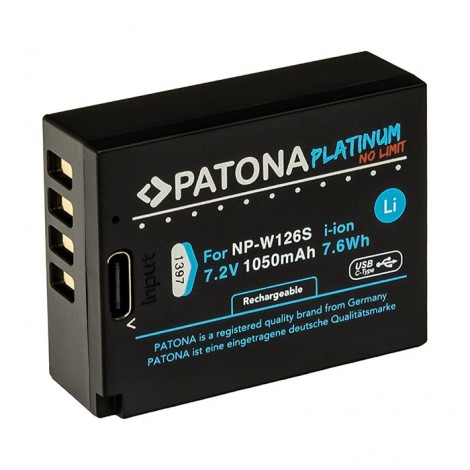 Patona Platinum Bateria NP-W126S com USB-C (1050mAh)