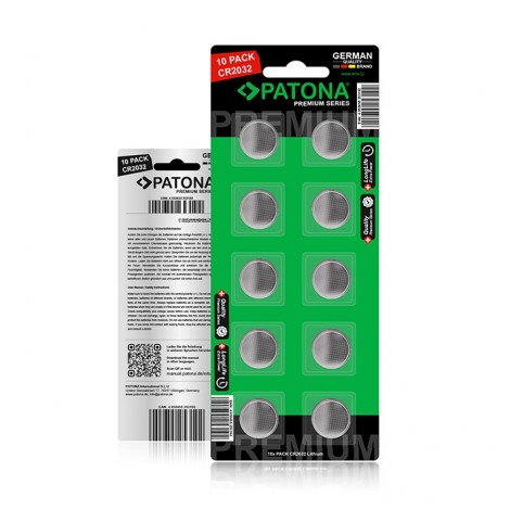 Patona Premium Pack 10 Pilhas CR2032