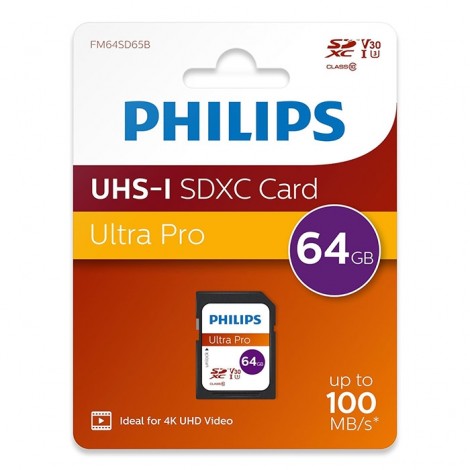 Philips SDXC Ultra Pro V30 100MB/s - 64GB