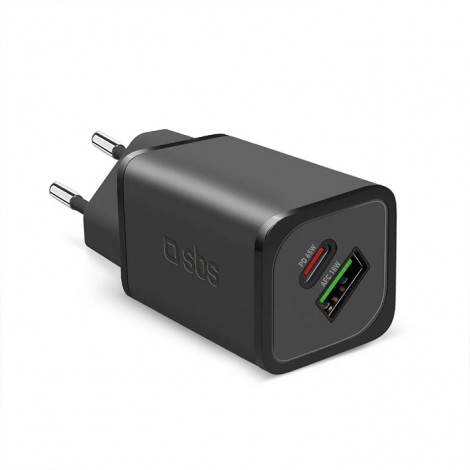 SBS NanoTube Carregador Ultra-Rápido PD 65W USB-C + USB-A