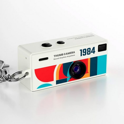 Swiss+Go Câmara Digital Porta-chaves 1984 - Branca