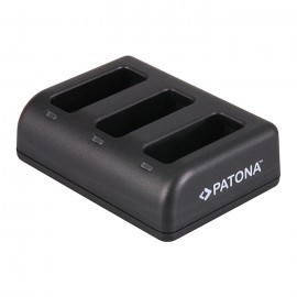 Patona Carregador Triplo USB para Baterias GoPro Hero 5 / 6 / 7 / 8