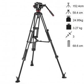 Manfrotto Tripé Vídeo + 504X - MVK504XTWINMA
