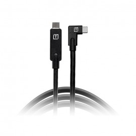 Tether Tools Cabo USB-C / USB-C - Ângulo Recto - 4,6m - Preto