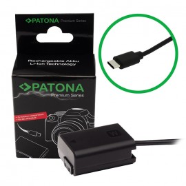 Patona Premium Acoplador Dummy NP-FW50 com USB-C