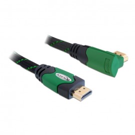 Delock Cabo HDMI / HDMI High-Speed com Ficha 90º - 2mt
