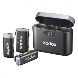 Godox WEC Kit2 Microfone Duplo de Lapela Wireless