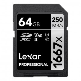 Lexar SDXC V60 1667x 250MB/s - 64GB