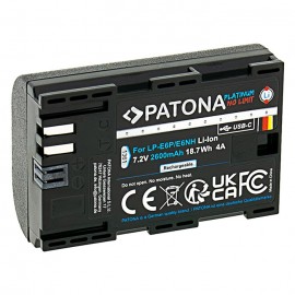 Patona Platinum Bateria LP-E6P/NH com USB-C (2600mAh)