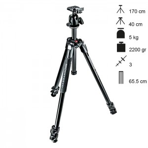 Manfrotto Tripé Completo 290XTA3 + 496RC2