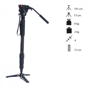 Walimex Pro Monopé Vídeo Carbono com Cabeça MCW-20787