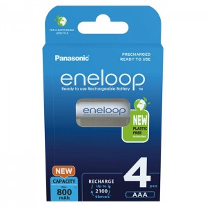 Panasonic Eneloop - 4 Baterias AAA 800mAh 