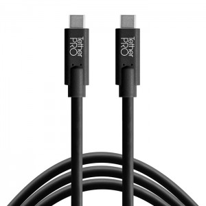 Tether Tools Cabo USB-C / USB-C - 4,6m - Preto