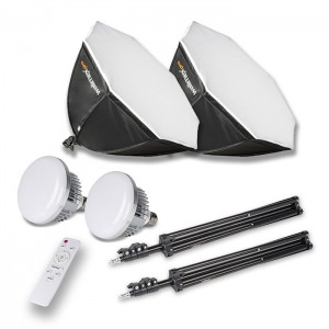 Walimex Pro Kit Duplo LED BiColor 60W - Octogonal