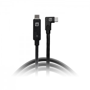 Tether Tools Cabo USB-C / USB-C - Ângulo Recto - 4,6m - Preto