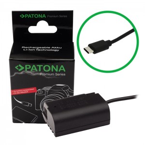 Patona Premium Acoplador Dummy DMW-BLK22 com USB-C