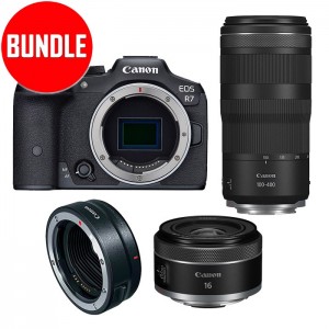 Canon Bundle R7 + 16mm + 100-400mm + Adaptador