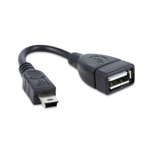 Cabo Adaptador USB fêmea / mini USB macho