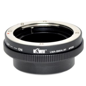 Kiwifotos Adapt. Sony A-Mount a Corpo Nikon 1 c/ Controlo Diafragma
