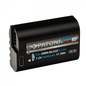 Patona Platinum Bateria DMW-BLK22 com USB-C (2400mAh)