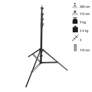 Godox 380F - Tripé de Estúdio Heavy-Duty 110-380cm