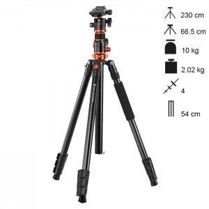 K&F T254A7+BH-28L - Tripé / Monopé + Cabeça de Rótula