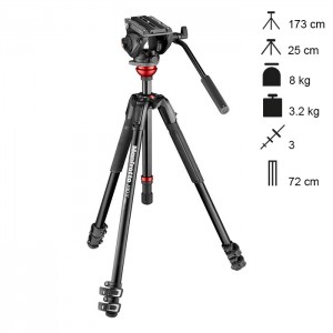 Manfrotto Kit Tripé Vídeo 190X + MVH500AH